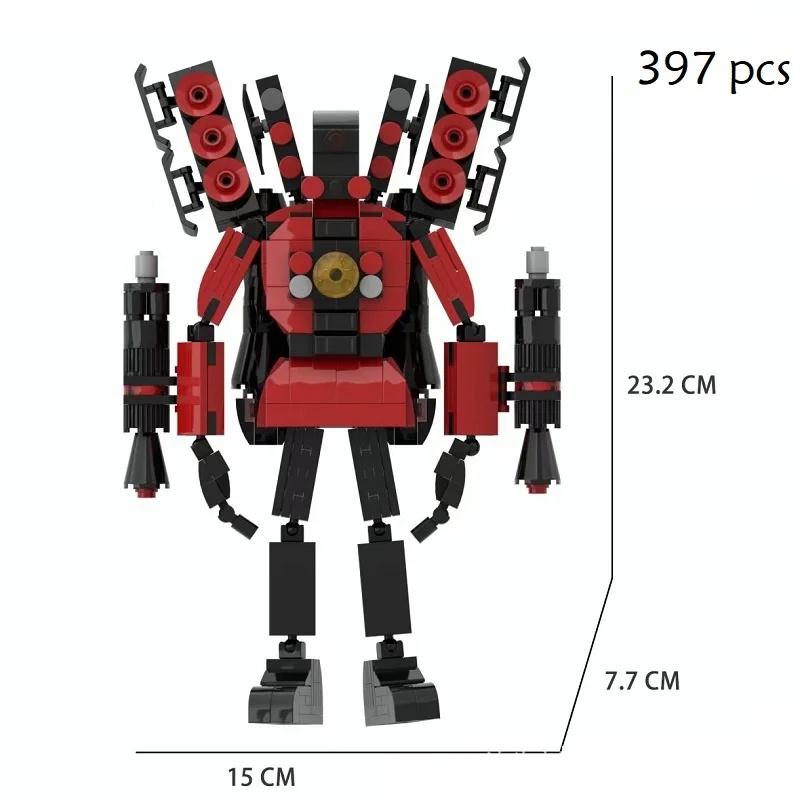 Skibidi Toilet Building Blocks Zombie Skibidi Toilet Logo The Audio Man And Camera Titan Man Building Block DIY Bricks Toys