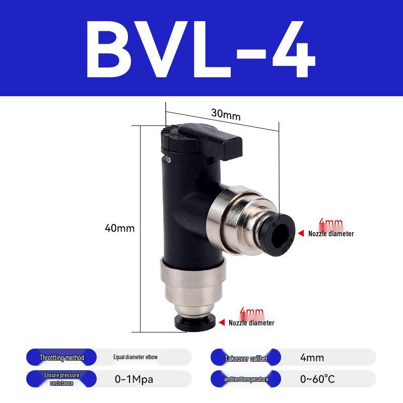 Micro Mini Ball Valve, Single Handle Pneumatic Switch, Manual Tube Air Control Valve