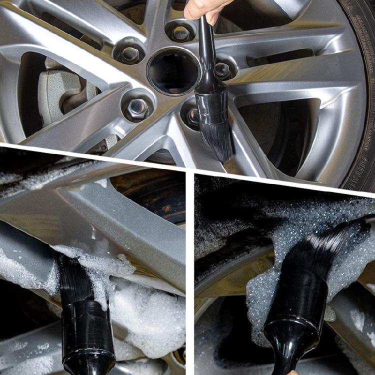 Automotive Cleaning Kit 5 Brushes with Snake Head Handle Wheel Cleaner Brush for Complex Surfaces