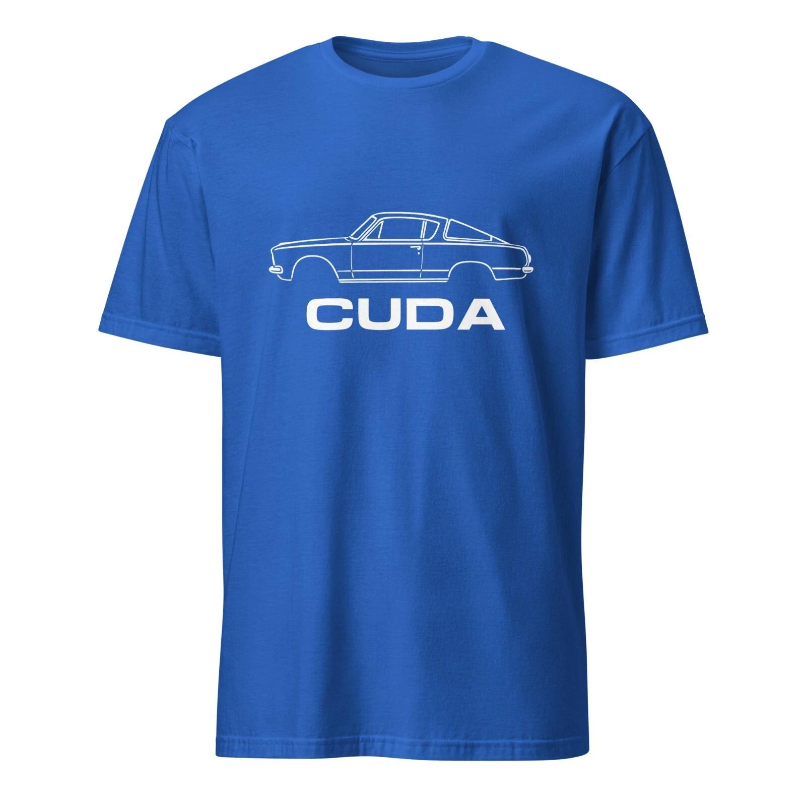 1965 Cuda tee Muscle Car Barracuda Line Art T-Shirt XS