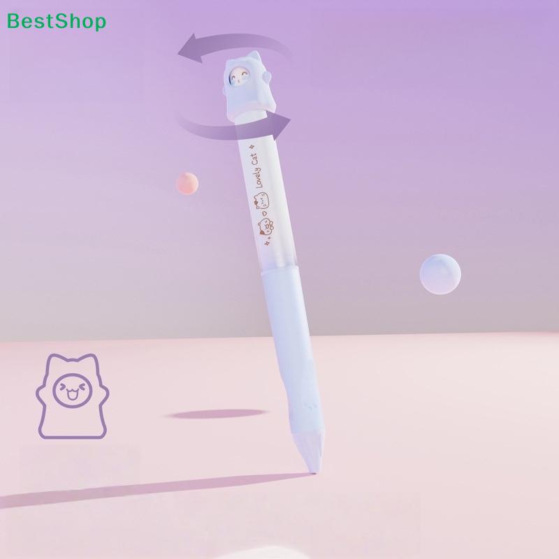 Kawaii Bear Cap Gel Pen – 1Pcs Cute Cartoon Bear Retractable 0.5mm Black Ink Pens for Students