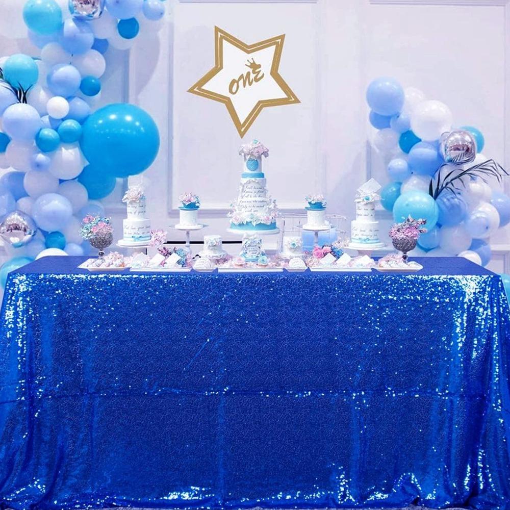 Sparkling Party Sequin Tablecloth Rectangular Table Decoration Creative Table Linen Hotel