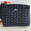 Floral Cotton Makeup Bag With Breathable Design For Daily Use