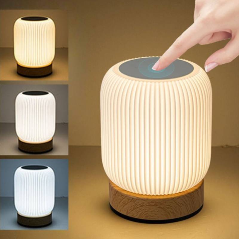 Rechargeable Portable Bedside Night Light Dimmable Adjustable Color Temperature Table Lamp For Bedroom