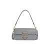 Morgan 27 Flap Closure Pebbled Leather Smooth Leather Suede Crossbody Bag Women Bags Gray CF315-IMGRT