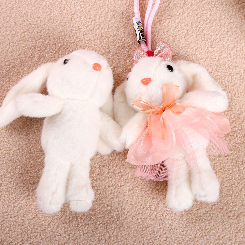 Short Plush Gauze Skirt Lop-eared Rabbit Doll Doll Pendant Keychain Bag Pendant Plush Toy Doll