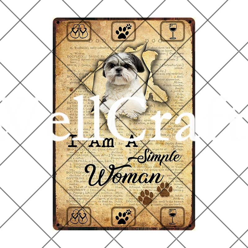 [ Wellcraft ] Pet Shih Tzu Dog You Are My Sunshine Beer Bath Shop Art Metal Tin Sign Wall Poster Iron Painting Pub D-14 20*30 CM