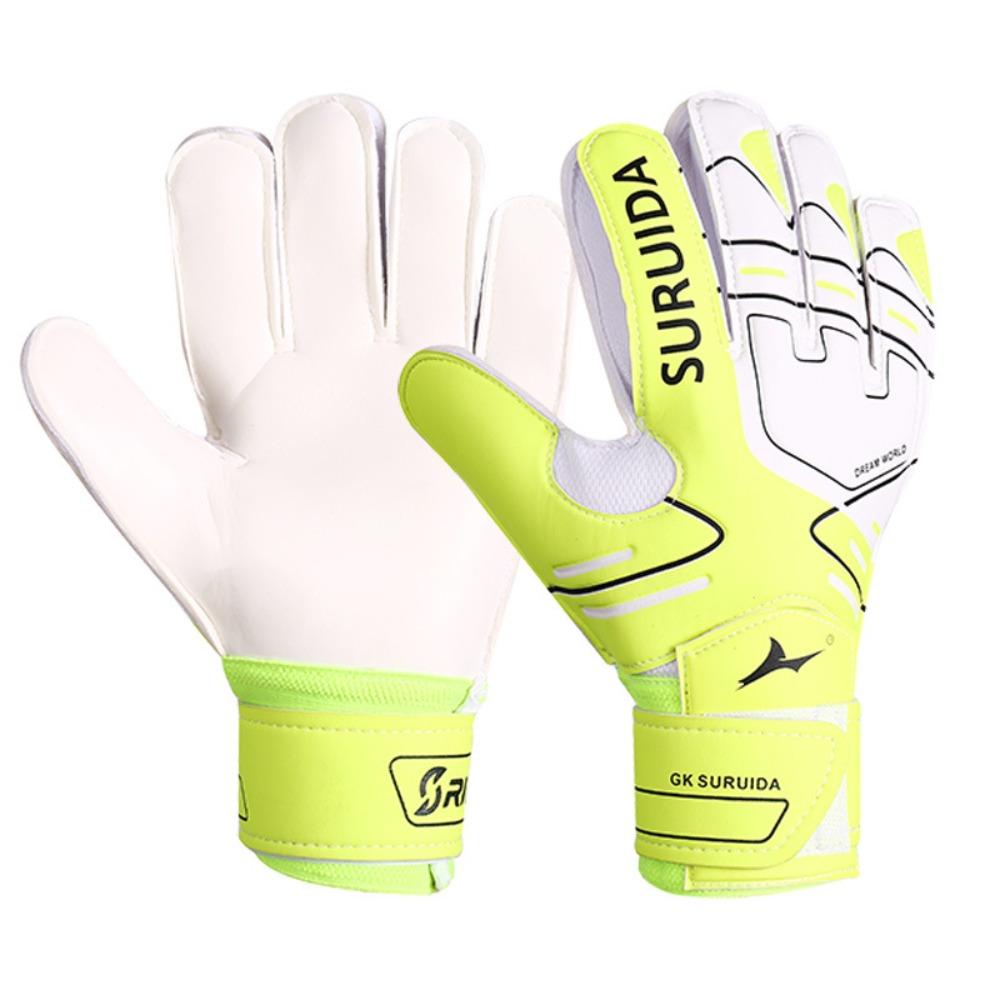 1 Pair Thickened Kids Football Goalie Gloves Size 5-10 Game Goalkeeper Gloves  Play Football