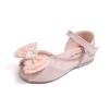 Girls' Heart Rhinestone Bow-Decorated Patent Leather Soft-Sole Princess Shoes / Fish-Mouth Children's Princess Sandals