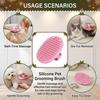Silicone Pet Bath Brush for Wet Wash and Dry Grooming Massage Nubs Multi Purpose Cleaning Tool for Cats and Dogs