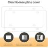 License Plate Covers, 2 Pack Clear Flat License Plate Cover, Unbreakable Novelty Front Rear Car Tag Frame Protector with Anti-Theft Screws, Chrome