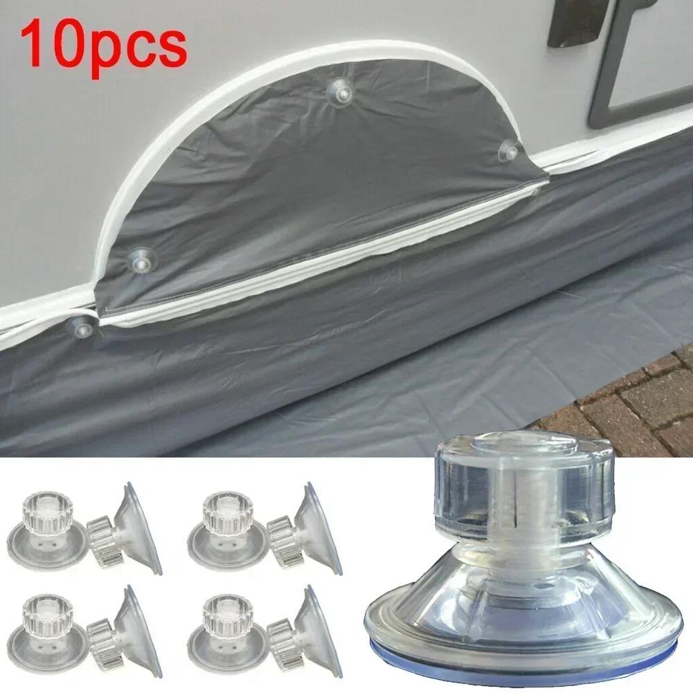 10pcs Caravan Motorhome Organiser 45mm/Securing Hooks High-Grip Awning Suction Cup Fixing Pads Car Camping Tarpaulin AccessoriesGood product