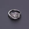Hecheng Adjustable Diamond Flower Index Ring