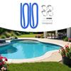 Pool Pump Replacement Hose 100cm Accessory Interconnecting Connector with Clamps for