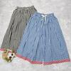 Johnature Japanese Elasticated Waist Plaid Pants Sweet Loose Summer Thin Casual Women Pants