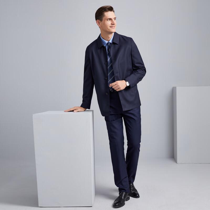 EMZ Erdos Men's Business Casual Wool Blend Jacket