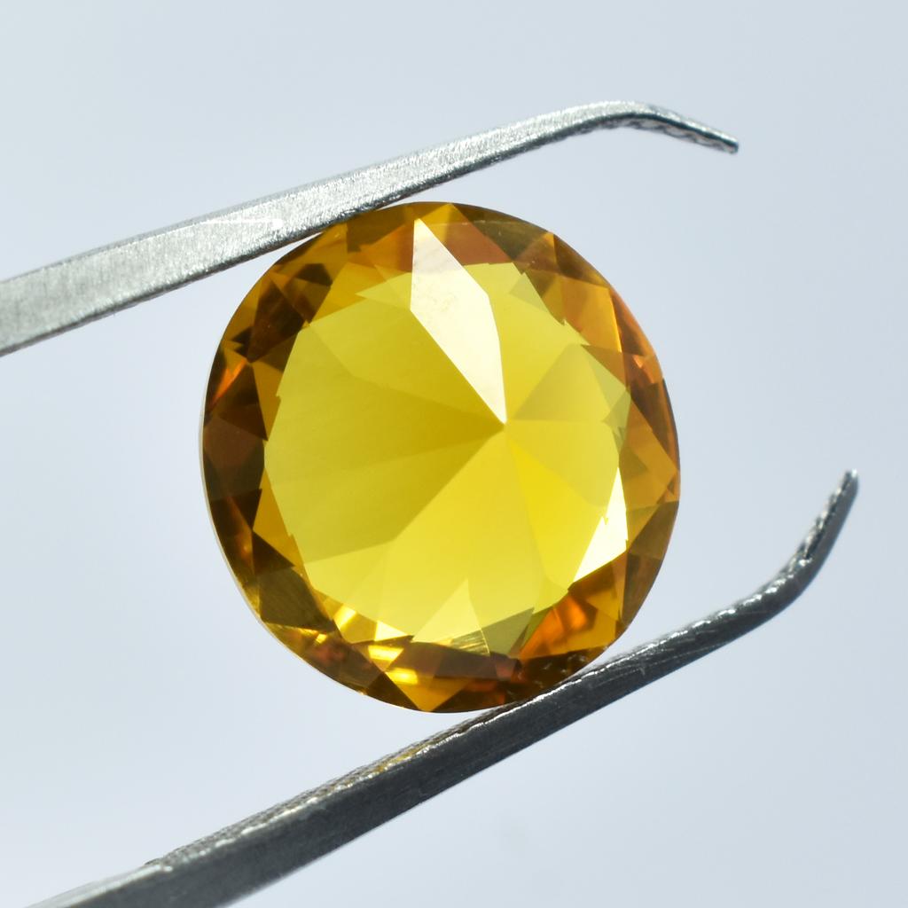 Round Cut 6.00 Ccrat NATURAL Sapphire CERTIFIED Stunning Yellow Loose Gemstone. SU-987
