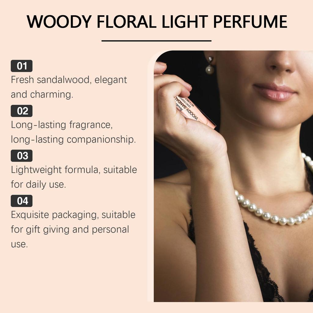 Luxurious Wooden Sandalwood Perfume For Women With Natural Fresh Aroma 9.5ml