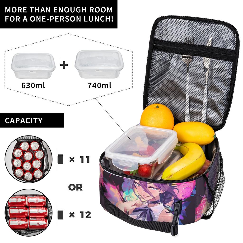 Pochita C-Chainsaws Man Heat-keeping Meal Tote High Capacity Manga Anime Reusable Thermal Bag Tote Lunch Box Work  Field Female Male
