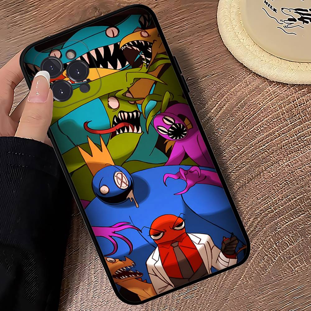 Cartoon R-Rainbow Friends For IPhone 17 16 15 14 13 12 Mini 11 Pro Max Plus Soft Silicone Phone Cover