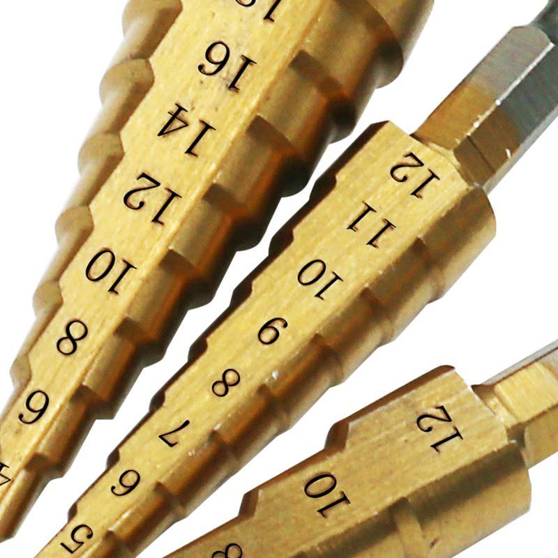 3-Piece Metric Hexagonal Pagoda Drill Bit Set