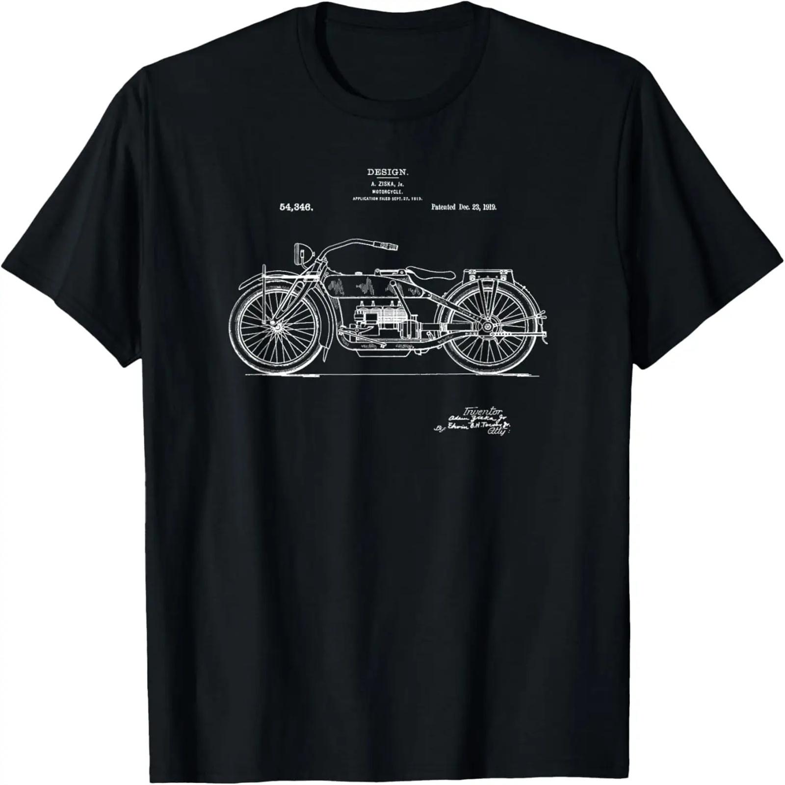 

Classic Vintage Patent Print 1919 Motorcycle Gift T-Shirt T-Shirt XXXXXL чёрный