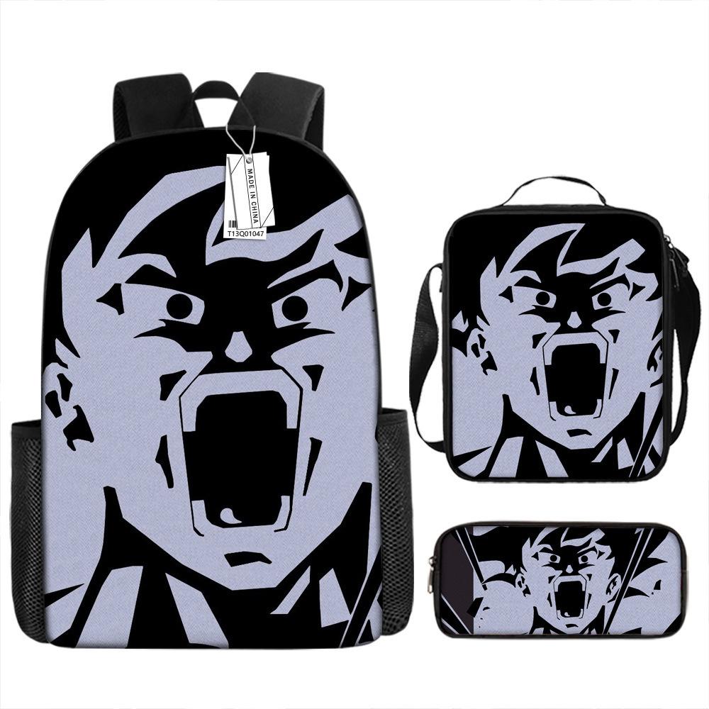 Dragon Ball three-piece backpack popular animation primary school schoolbag boys new bag