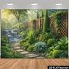 2D Außen Private Garten Porträt Foto Hintergrund