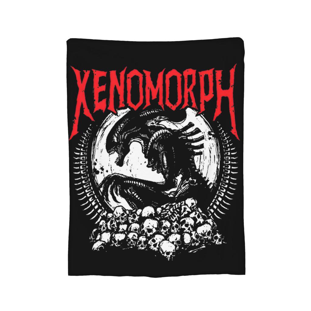 Aliens 45th Anniversary Xenomorph Blanket Coral Fleece Plush Textile Decor Space Multi-function Throw Blanket for Bedding Quilt