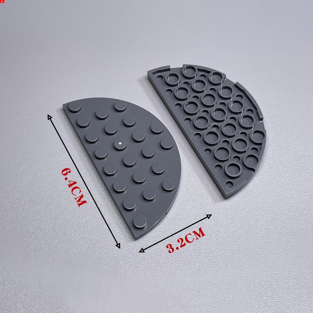 MOC Bricks 4x8 Round Plate Black Dark Grey Building Blocks Part Toys Accessories Princess Girl Dolls