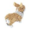 KNEW BUILT Cute Corgi Dog Model Mini Building Blocks Puzzle Toys for Children Adult Beginner Hughes Dachshund Pet Style Brick