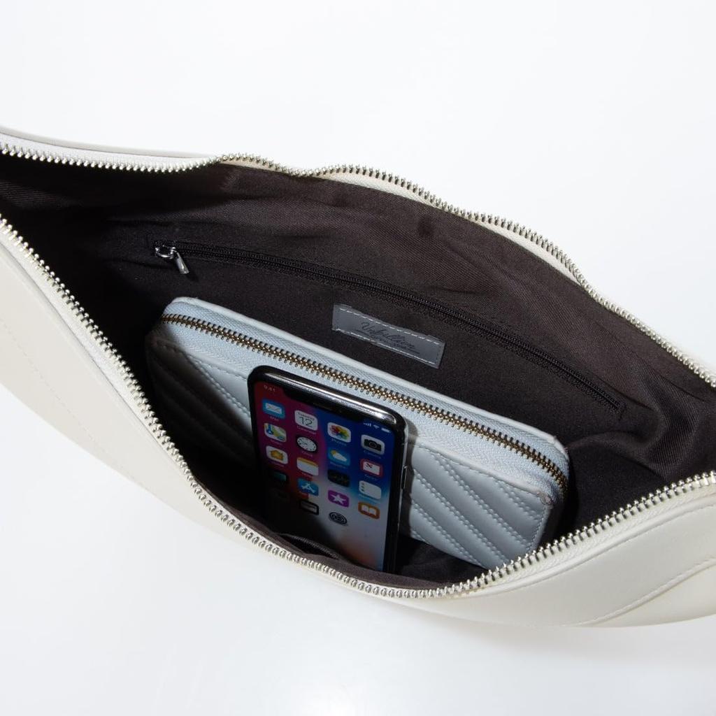 Half-moon cord handle shoulder bag