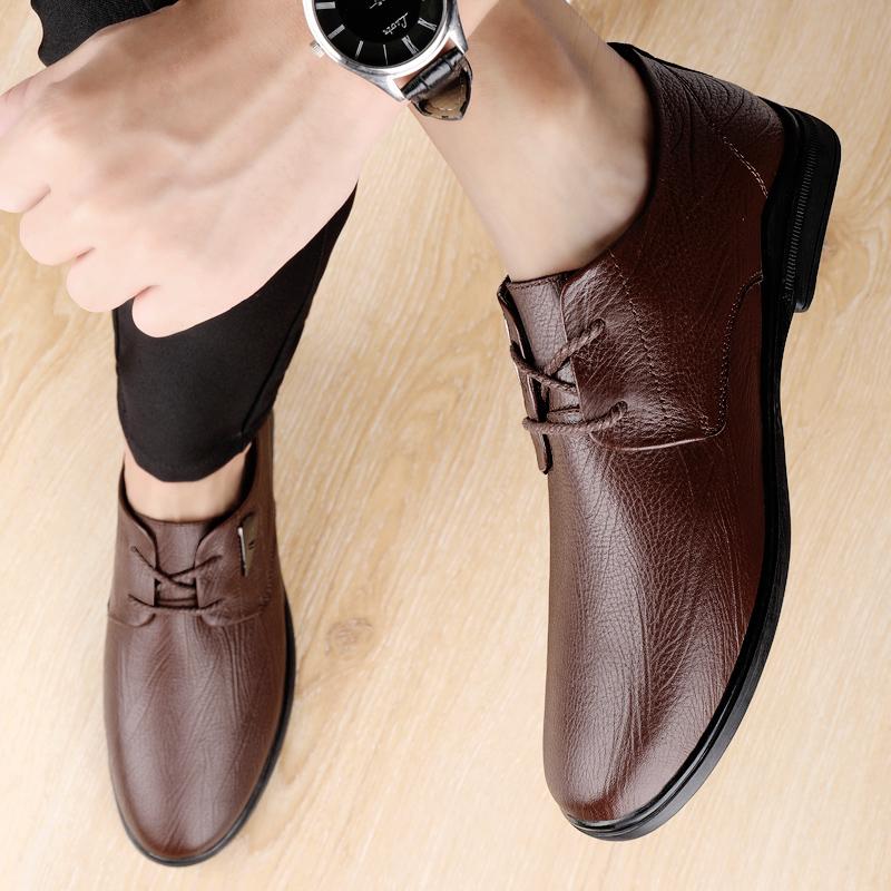 Fashion Lace-up Casual Genuine Leather Footwear 2024 Men Office Oxfords Shoes Hot Sale Male Comfortable Dress Shoe Brand Coiffeur Shoes