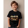 European Sizes Black T-Shirt, Featuring  Graduating Class Cap And Diploma Design, Perfect for School Celebrations