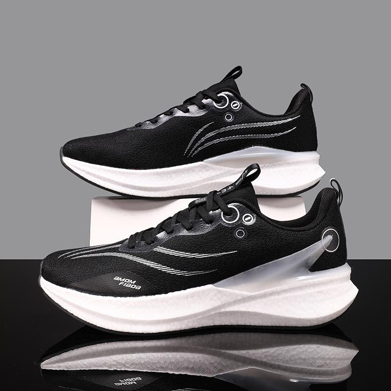 Running Shoes, Sports Shoes, Racing Shock Absorption, Ultra-light Running Shoes, Boys and Teenagers, Students, Carbon Board Racing, Breathable, Fly-w