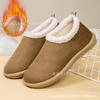 New Beijing Winter Women's Soft-soled Doudou Cotton Shoes with One Pedal, Velvet Warm, Casual and Comfortable, Lazy Half-tray Shoes