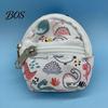 Keychain Accessory Mini Backpack Coin Purse, Scratch Resistant Zippered Compartment Bag, Waterproof Oxford Cloth Earphone Case Holder