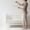 DIY Wooden Mobile Hoop Handmade Bamboo Crib Unfinished Nursery for Newborns, Infants