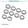 ACROPIX Bicycle Axle Wheel Ball Bearing Cage Retainer 18mm Inner Diameter 9 Universal Ball Silver Tone 10pcs