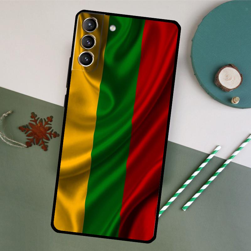 Lithuania Flag Lithuanian Case For Samsung Galaxy S23 Ultra S8 S9 S10 S22 Plus Note 10 20 Ultra S20 FE S21 FE Cover