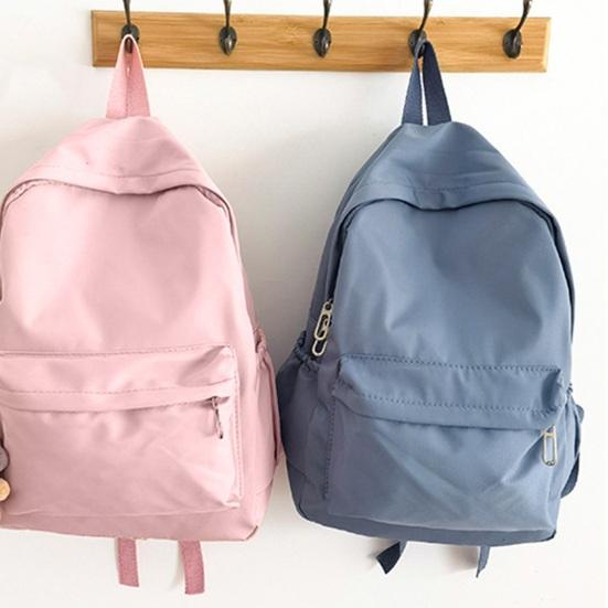 Wasserdichter Nylon-Rucksack, große Kapazität, einfarbig, ultraleicht, lässige Schultasche für Studenten, Reisende