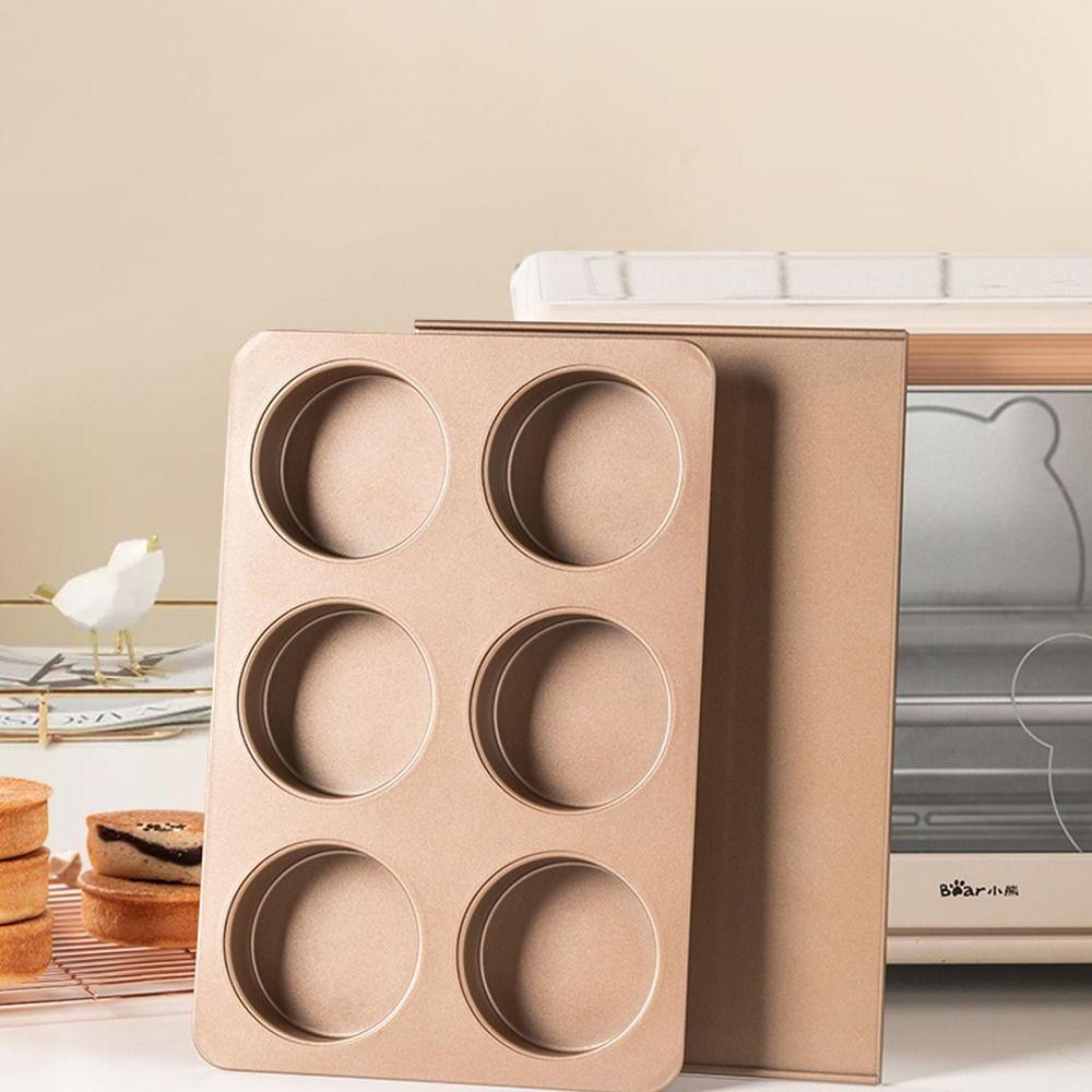 Carbon Steel Kitchen Easy To Release Non-stick Baking Tool Hamburger Bun Mold Loaf Pan Muffin Tray