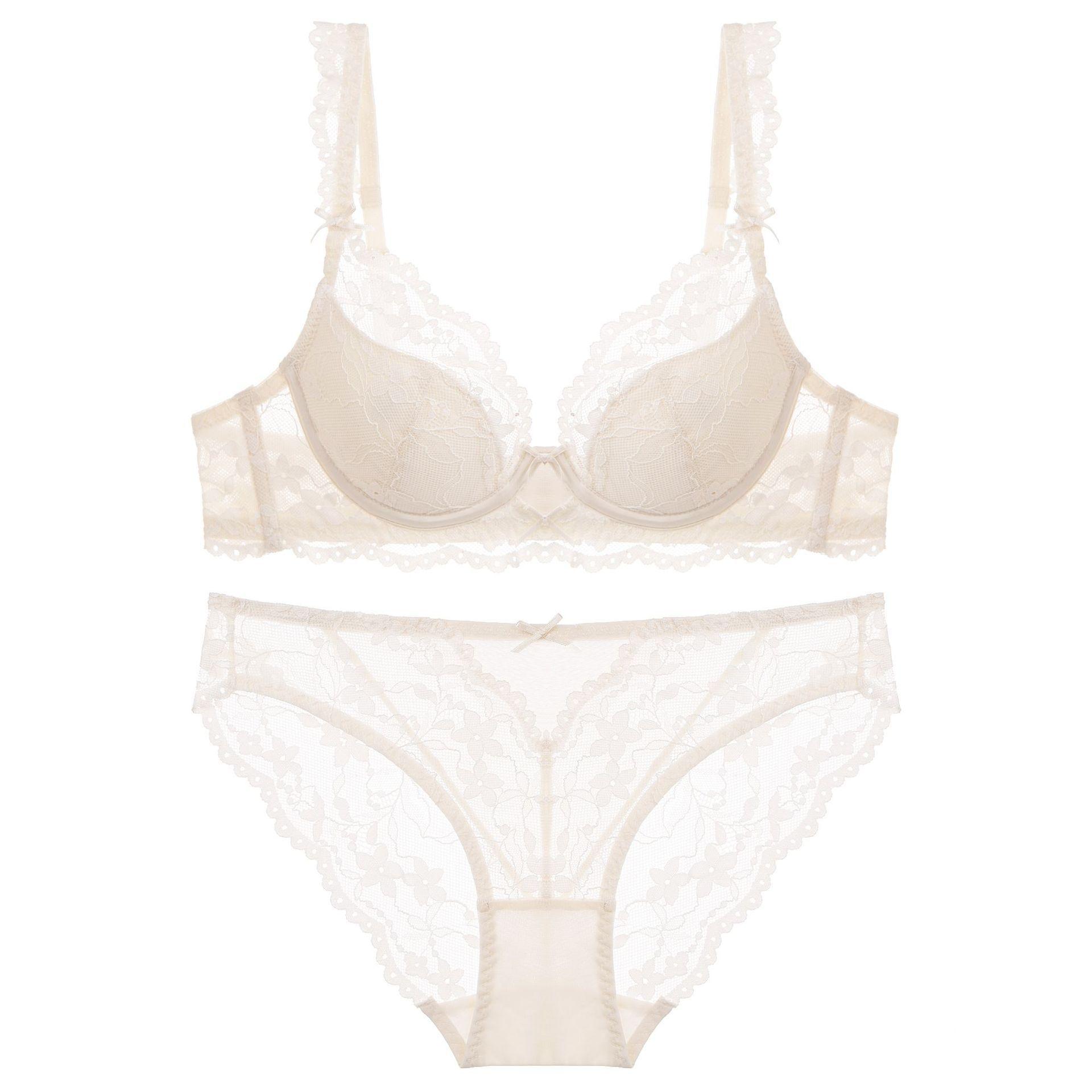 

Французское нижнее белье чистое желание тонкое кружево сексуальное нижнее белье мягкая косточка для маленькой груди большая поддержка бюстгальтер 70B