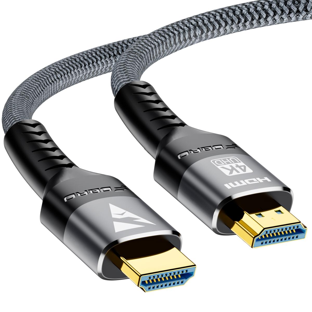 

8K HDMI-кабель 2.1 48 Гбит/с высокоскоростной HDMI-плетеный шнур-4K@120 Гц 8K@60 Гц, DTS:X, HDCP 2.2 и 2.3, HDR 10 для совместимого ноутбука/PS5 2m/4K HDMI