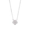 Flash Diamond Zircon Four-Leaf Clover Necklace Women'S Light Luxury High-End Pendant Titanium Steel Non-Fading Collarbone Chain