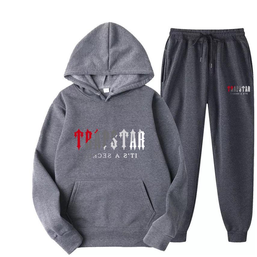 

Спортивный костюм Trapstar Модный Цветочный Повседневный Верх XL темно серый