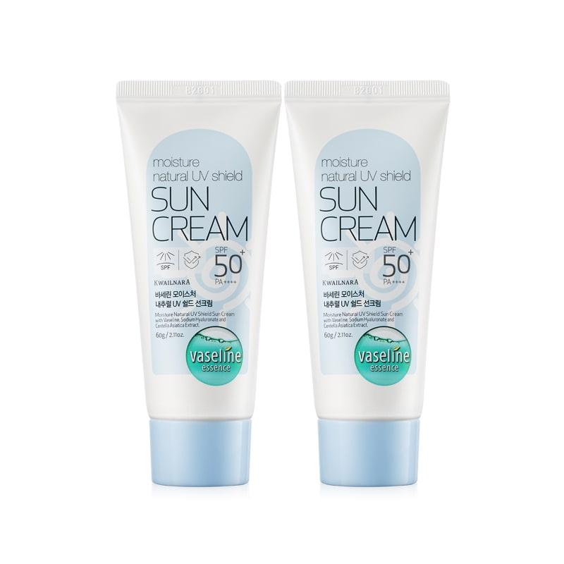 Vaseline Natural UV Shield Sunscreen 60g x 2 + 3 Mask Packs / SPF50+ PA++++