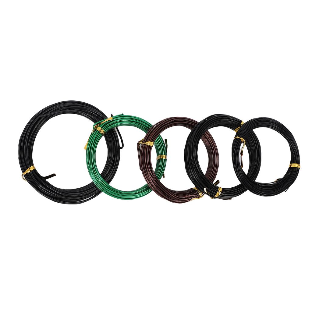 5 Roll Aluminum Bonsai  Ing Wires with Wire Cutter 1.0mm 1.5mm 2.0mm Size for  S Indoor Garden   Tools