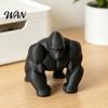Sophisticated Space Styling 3D Printed Gorilla Sculpture Ornament Minimalist Modern Art Figurine with Strength Expression Decor Detailed Texture