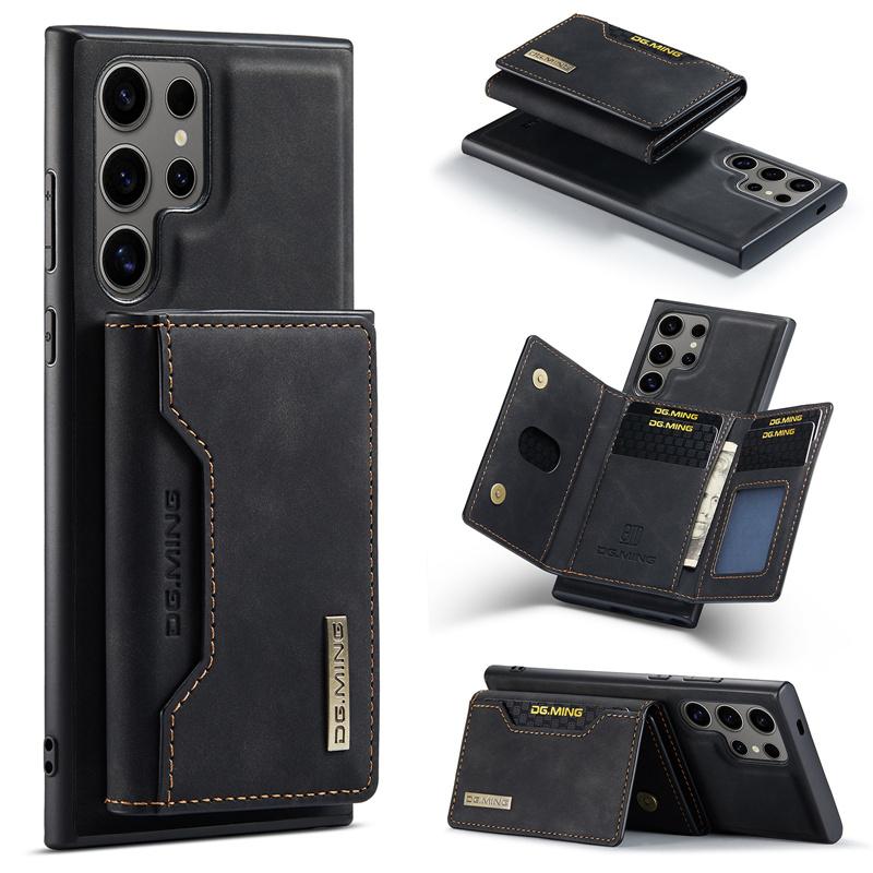 For Samsung S25 S24 Ultra Plus Cover Original DG. MING M2 Magnetic Detachable Wallet Card Holder PU Leather Phone Case Factory Opp Bag&S24
